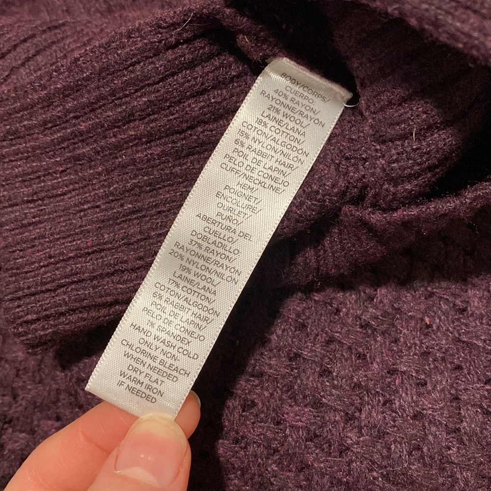 LOFT burgundy purple sweater - Picture 7 of 7